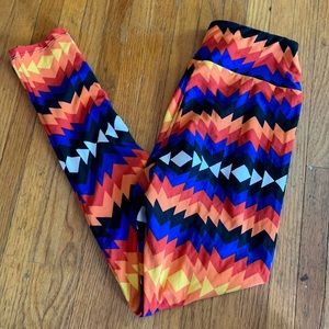 LuLa Roe Aztec colorful leggings